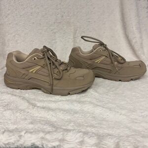 Women's Vionic 23WALK Walker‎ Classic Sneakers Taupe Leather Size 8.5 EU40